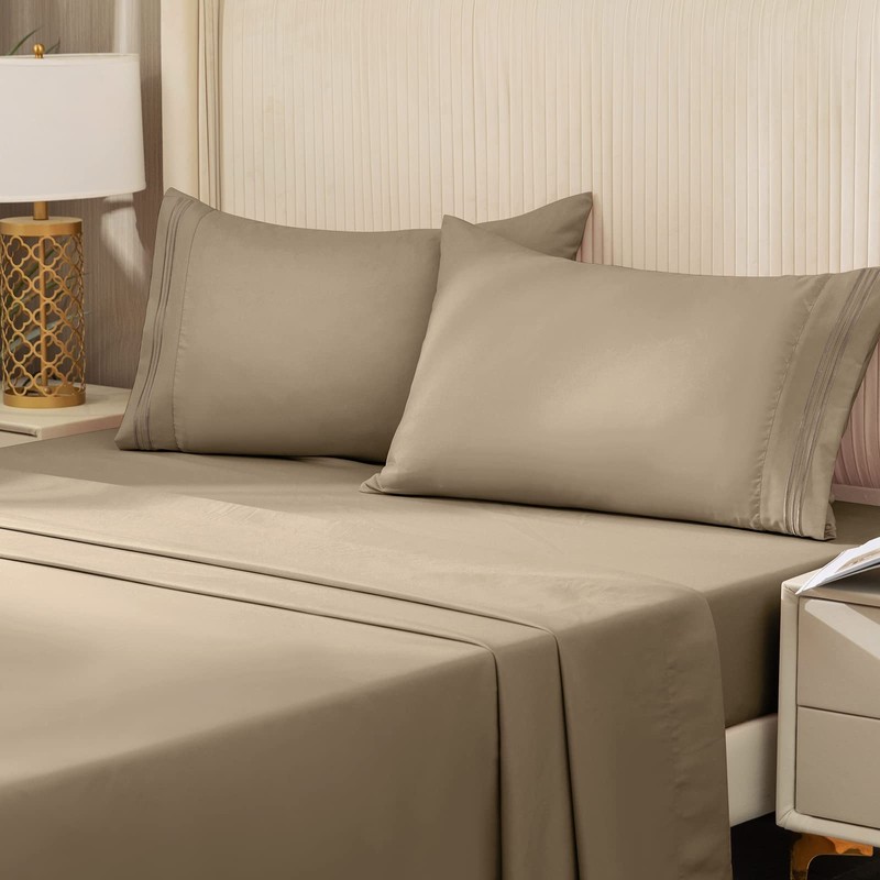 REDKEY Full Sheet Pillowcase Set - 4 Piece Soft Bedding