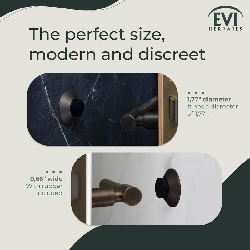 EVI Hardware | Adhesive Door Stop | Wall Mounting |