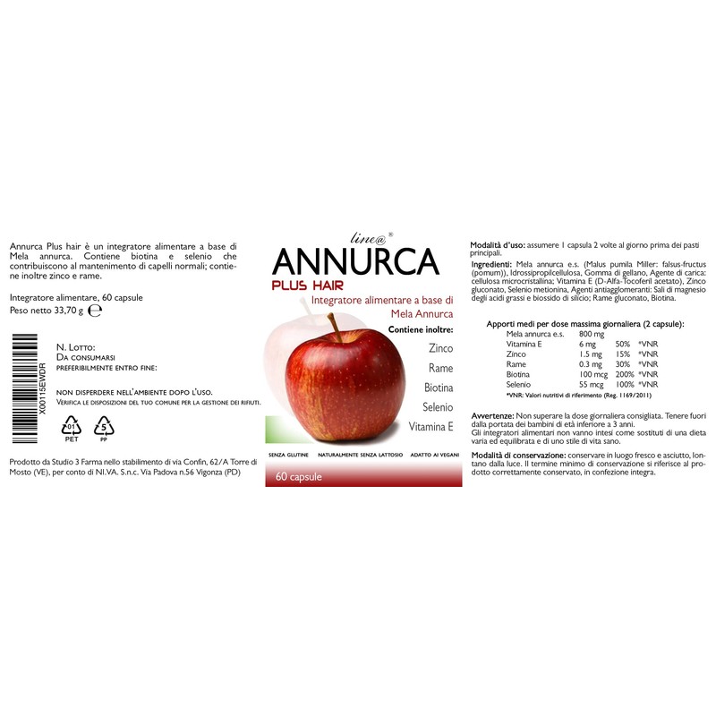 Mela Annurca Plus hair Line@ | INCREMENTA e rinforza i