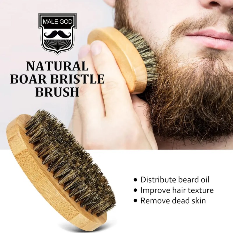 Kit De Barba Male God Gifts Para Hombre Con Aceite,