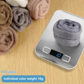 YESTARTDS Felt Wool Set Fairy Tale Wool 10 Colours 10 g Each Wool for Felting Felt Starter Set Felt Wool Felt Wool Felt Starter Set for DIY Needle Felting Pad Wool Hand Spinning for Crafts Lovers