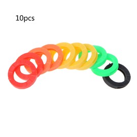 SHITINGRM Round for Key Caps Covers Assorted Colors Colorful for Key Tags for Key Identifier Silicone for Key Identifier