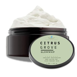BLUEBYRD Citrus Glowwhip Body Butter | Whipped Body Cream - Indulgent Moisture for Glowing, Radiant Skin | Moisturizing 8oz Jar (Citrus Grove)