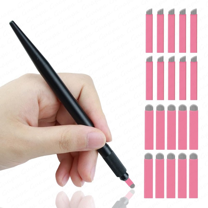 Microblading Handles Manual Microblading Pen with Nano 0.15mm Blade Microblade
