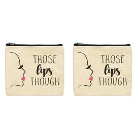 Travel Makeup Bag Those Lips Though Trendy Makeup Bag 2-Pack Makeup Bags