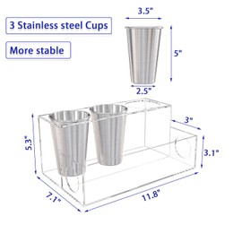 PITBVO Clear Hair Tool Organizer, Blow Dryer Holder, Acrylic Bathroom Supplies Countertop and Vanity Caddy Storage for Accessories, Makeup, Toiletries