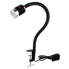 Gooseneck LED Light, Clamp Gooseneck Light 900 Lumen 120 Volt Fixed with C Clamp Industrial Work Lamp for Machine Tools and Lathe