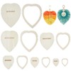 BENECREAT 12 Pcs Wood Macrame Cutting Template, Heart and Feather