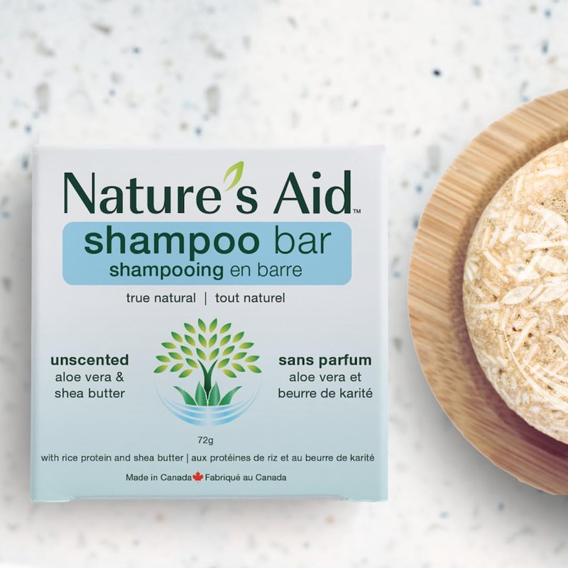 Nature's Aid Shampoo Bars, 72g, 2 Pack (Unscented)