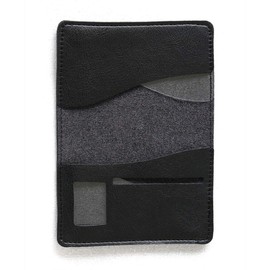 [Gentle Shoe Workshop Belle & Sofa] My Number Card Case, Blindfold, Skimming, Leather, Leather, Made in Japan MYNOC, Black