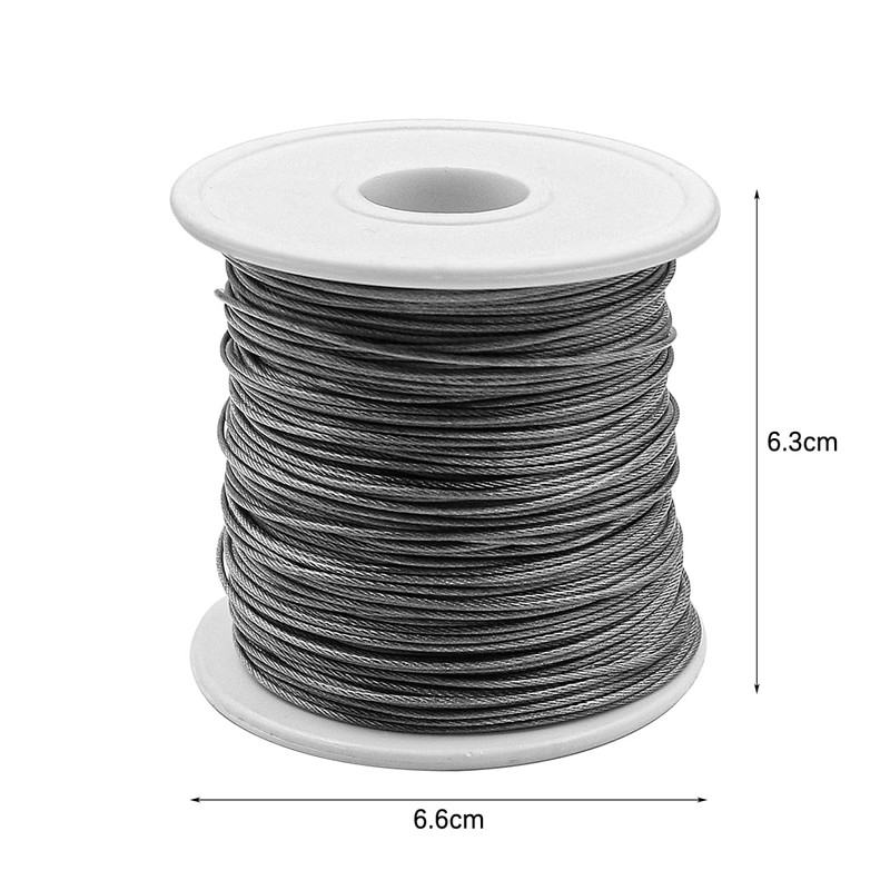 100m ZONADAH 304 1mm Vinyl Coated Stainless Steel Wire, Picture