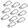10Pcs Snap Hook Stainless Steel Safety Rope Spring Carabiner Hanging