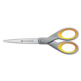 Westcott 13526 Titanium Bonded Scissors with Soft Grip Handles, 7-Inch Straight