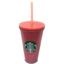Starbucks 2019 Winter Holidays Lenticular Holographic Cold Cup Tumbler 16-ounce Red Pink