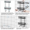 HuggieGems Over Toilet Storage, Bathroom Organizers and Storage Shelves, Black,