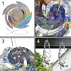 Reflektierende Windspirale Vogelschreck ,4 Stück Silber Reflektierende Vogelschreck,Taubenabwehr Reflektierende Windspiel,Windspirale
