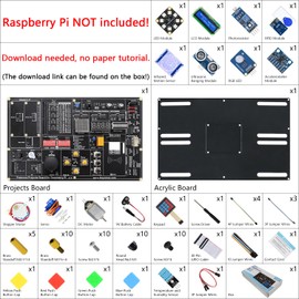 Freenove Projects Kit for Raspberry Pi 5 4 B 3 B+ 400 Zero 2 W, Simple Wiring, 860-Page Detailed Tutorial, Python C Java Scratch Processing Code, 132 Projects (Raspberry Pi NOT Included)