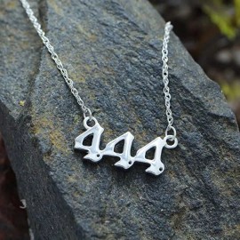 Unbranded Silver 444 Angel Number Necklace, Jewelry Charms Minimalist Stainless Steel