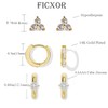 FICXOR Gold Stud Earrings for Women,Dainty Gold Earrings Set 14K