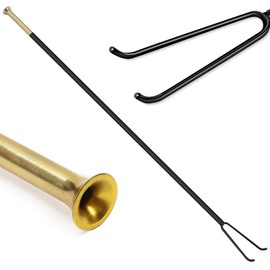 MorningRo 36 Inches Fire Pit Poker Campfire Blower Fireplace Stick 2 in 1 Long Heavy Duty Powder Coated Starting Stainless Steel Tools for Outdoor Indoor Campfire Pits