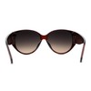 Womens Oversized Mod Oval Thick Temple Plastic Chic Sunglasses Brown