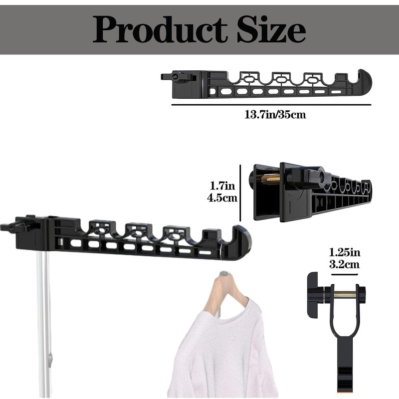 2 Pcs RV Clothes Drying Rack, Plastic RV Ladder Clothes