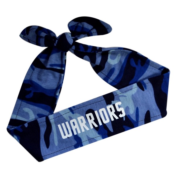 Funny Girl Designs CAMOUFLAGE Unisex Tie Back Sport Headband with Your CUSTOM Team Name or Text in Vinyl