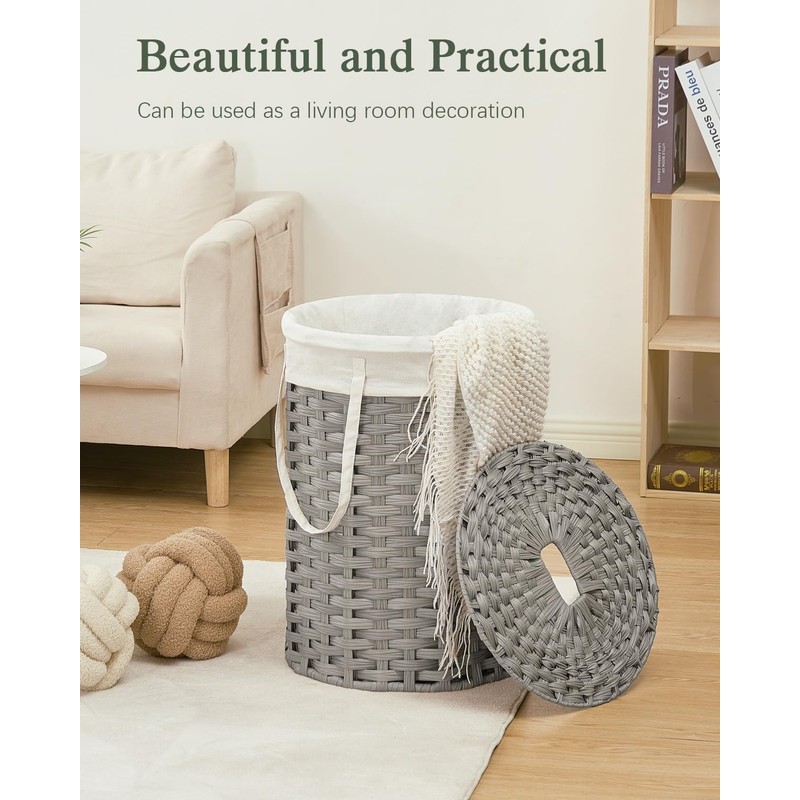 SETVSON Laundry Hamper with Lid Laundry Basket with Lid 19.0