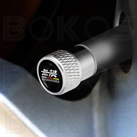 Honda Tire Valve Cap Ascort Insight Avancia Integra Airwave Cross City Civic Type R Jazz H-RV CR-V Dress Up Cool (Honda, Silver)