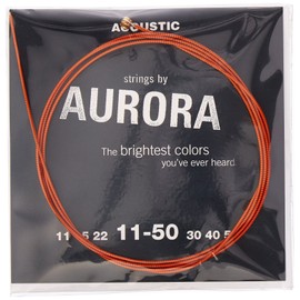 Aurora Strings AUR.NTRO.ORN.A11 Acoustic Strings 11, Med/Light, Nitro Orange