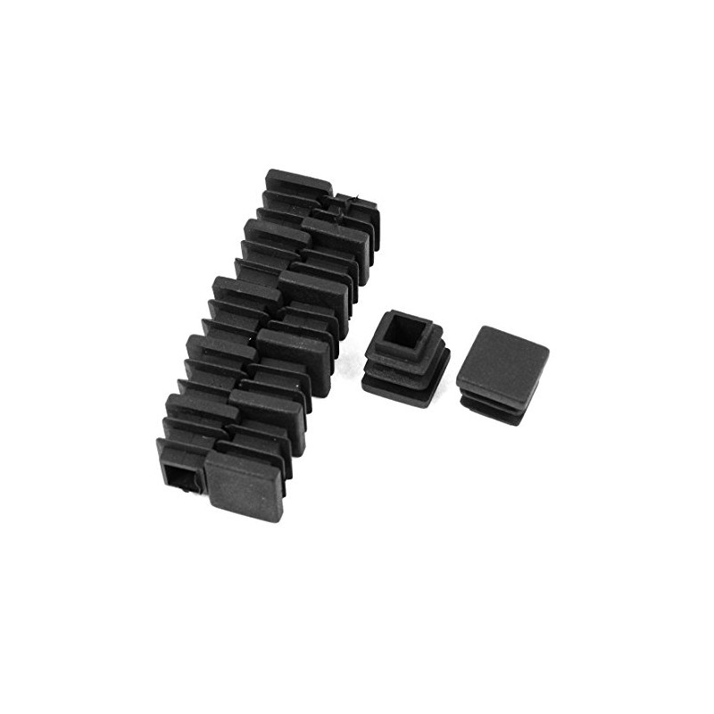 sourcingmap 12 Pcs 16mm x 16mm Plastic Ribbed Square End