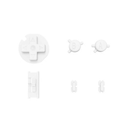 Custom Replacement Button for eXtremeRate Gameboy Color GBC (Handheld Game Console Not Included) [White]