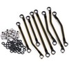 JGGZONE 8PCS TRX4M Brass High Clearance Chassis Links Set Black