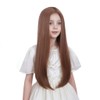 Ufindcos Brown Wig for Kids Long Girls Brown Wig Middle