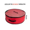 30 inch Christmas Wreath Storage Bag, Waterproof Clear PVC Top,
