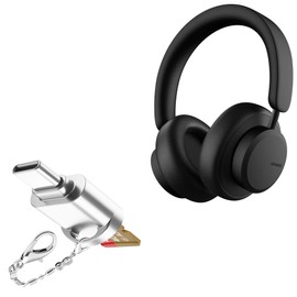 BoxWave Adapter Compatible with Urbanista Miami - Micro SD Card miniReader, USB Type-C OTG Reader USB3.0 Adapter Keychain - Metallic Silver