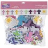 Cross Foam Glitter Stickers for Easter Crafts, Scrapbooking, and More