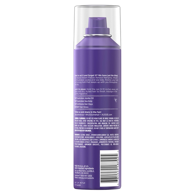 Aussie Instant Freeze With Jojoba Oil & Sea Kelp Hairspray,