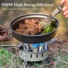 9500W Portable Windproof Camping Stove, Backpacking Camp Stove with Two