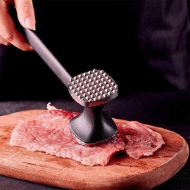 Ziranee Fleischklopfer,Heavy Duty Schnitzelklopfer Metall Fleischzartmacher Schnitzelklopfer Fleischzartmacher Fleischhammer Geeignet Doppelseitig Schnitzelhammer für Schnitzel Steak Choppers