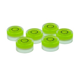 Round Mini Bubble Level for Leveling Camera Tripod Telescope Telephone Recording Turntable Picture Frame Machine Set top Box Measuring Tool 6PCS (19x10mm Green)