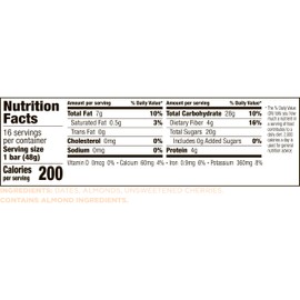 Larabar Cherry Pie, Gluten Free Vegan Fruit & Nut Bar, 1.7 oz Bars, 16 Ct