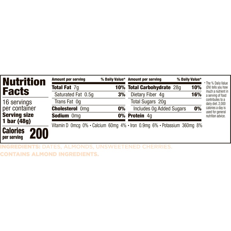 Larabar Cherry Pie, Gluten Free Vegan Fruit & Nut Bar,