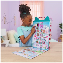 Gabby’s Dollhouse, Advent Calendar 2023, 24 Surprise Toys with Figures, Stickers & Dollhouse Accessories, Kids Toys for Girls & Boys Ages 3+
