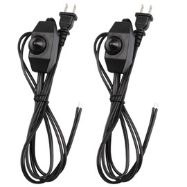 Quentacy 2Pack Plug in Dimmer Rotary Switch with 110V AC 5.9ft Extension Power Cord ON/Off Table Lamp Controller Cable for Dimmable Halogen and Incandescent Salt Bulbs Lights