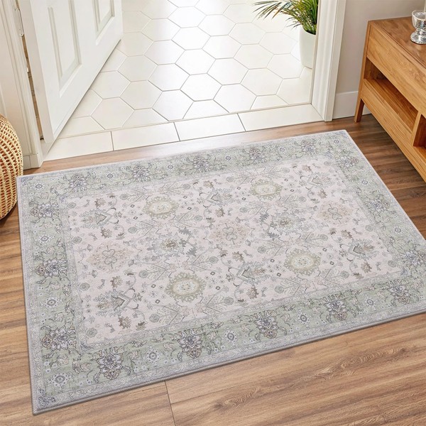 Vanmoos 2x3 Washable Area Rug – Soft, Non-Slip Entrance Rug,