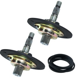 POSEAGLE 2 Pack 753-05319 Spindle Assembly with 954-0371A Belt Replaces 717-0906, 717-0906A, 917-0906, 917-0906A, 754-0371, 754-0371A for MTD 130684G, 130734G, 130784G, 131664G Lawn Tractors