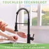 Matte Black Touchless Kitchen Faucet with Pull Down Sprayer, Motion