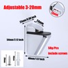 SyiXute Pack of 4 Glass Shelf Brackets, Adjustable Zinc Alloy