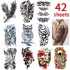 42 Sheets Temporary Tattoos Stickers (Include 10 Sheets Large Stickers),